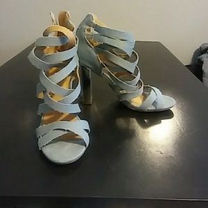 Denim heels
